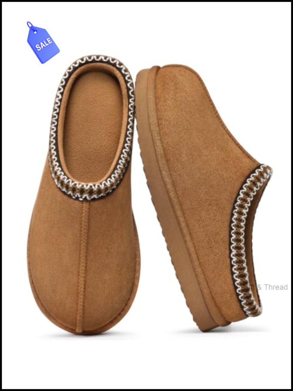 Memory Foam Slippers Women's Faux Suede Clog House Shoes Non-Slip